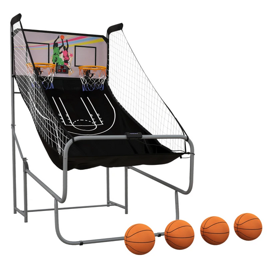 Foldable Double Shot Basketball Arcade Game with 8 Modes