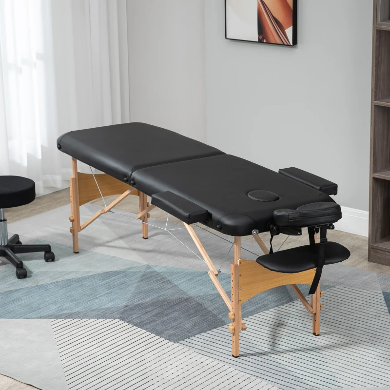 Black Portable Massage Beauty Bed